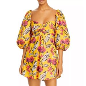 ALC puff sleeve floral dress size 4 NWOT